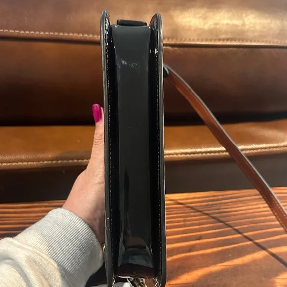 Coach Sig Pat Penn Black Embossed Shoulder Bag - Picture 5 of 10